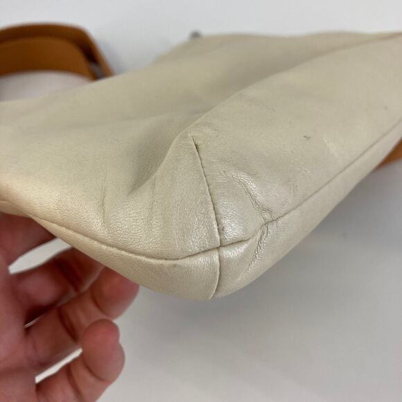 COACH F45012 WHTIE, BROWN SMALL LEATHER CROSSBODY BAG ASIS - Picture 10 of 15